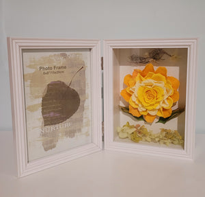 8"x6" Photo Frame with Preserved Roses