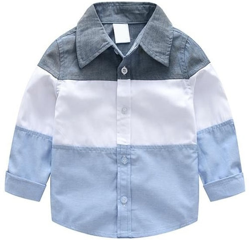 Boy Blue Color Block T-shirt