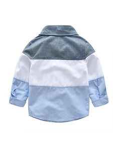 Boy Blue Color Block T-shirt