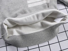 Load image into Gallery viewer, Boy Gray Sweater with White Stripes