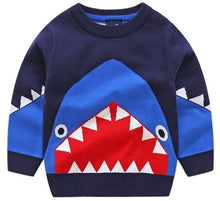 Load image into Gallery viewer, Boy Blue Giant Shark Sweater