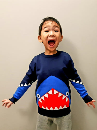Boy Blue Giant Shark Sweater