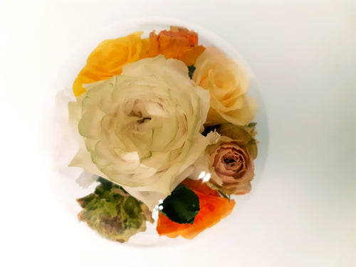 Unique Blossom of Preserved Flowers in Round Globe