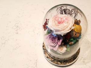 Unique Little Prince with Pink Preserved Flowers