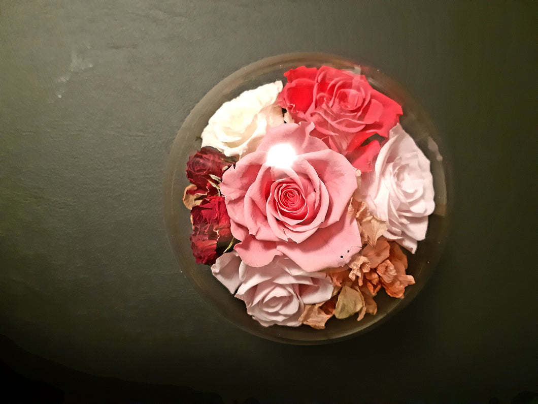 Unique Blossom of Preserved Flowers in Round Globe
