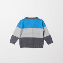 Load image into Gallery viewer, Boy Blue Block Striped Cardigan