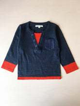 Load image into Gallery viewer, Boy Stylish Blue V-neck T-shirt