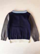 Load image into Gallery viewer, Boy Blue Color Block Cardigan