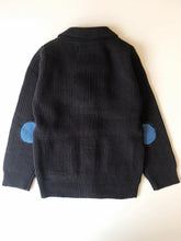 Load image into Gallery viewer, Boy Dark Blue / Sand Knit Cardigan