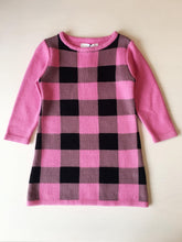 Load image into Gallery viewer, Girl Pink/Black Checkered Dress